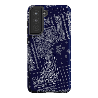 Paisley Indigo Printed Phone Cases Samsung Galaxy S21 FE / Armoured by The Dairy - The Dairy