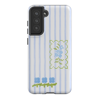Patchwork Blue Printed Phone Cases Samsung Galaxy S21 FE / Armoured by Kayla Carr - The Dairy