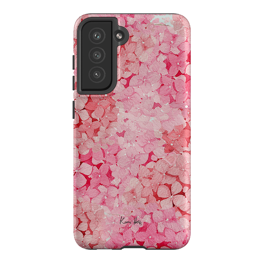 Hydrangea Pink Printed Phone Cases Samsung Galaxy S21 FE / Armoured by Kerrie Hess - The Dairy