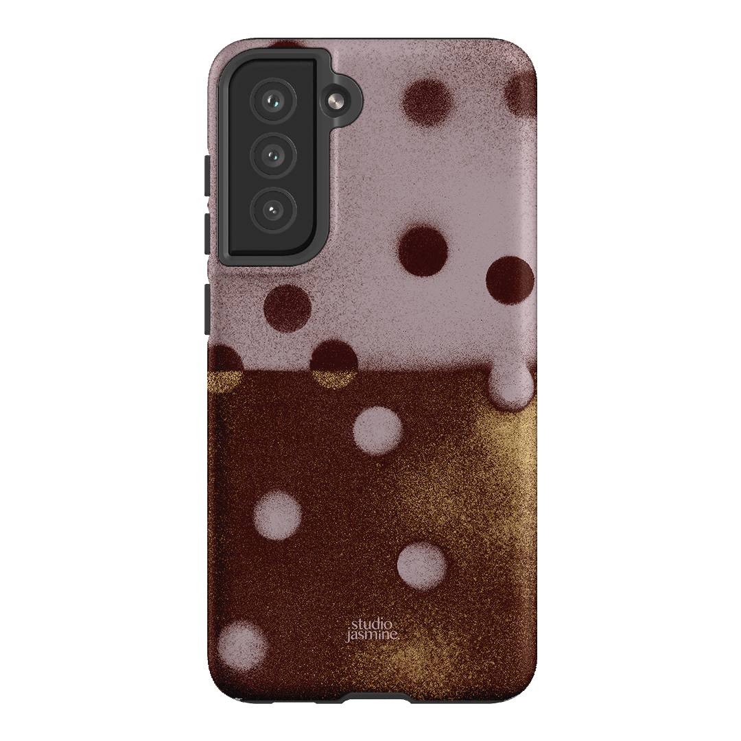 Rust Polka Dot Printed Phone Cases Samsung Galaxy S21 FE / Armoured by Jasmine Dowling - The Dairy