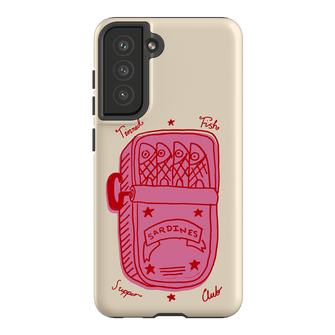 Sardine Social Red Printed Phone Cases Samsung Galaxy S21 FE / Armoured by The Dairy - The Dairy
