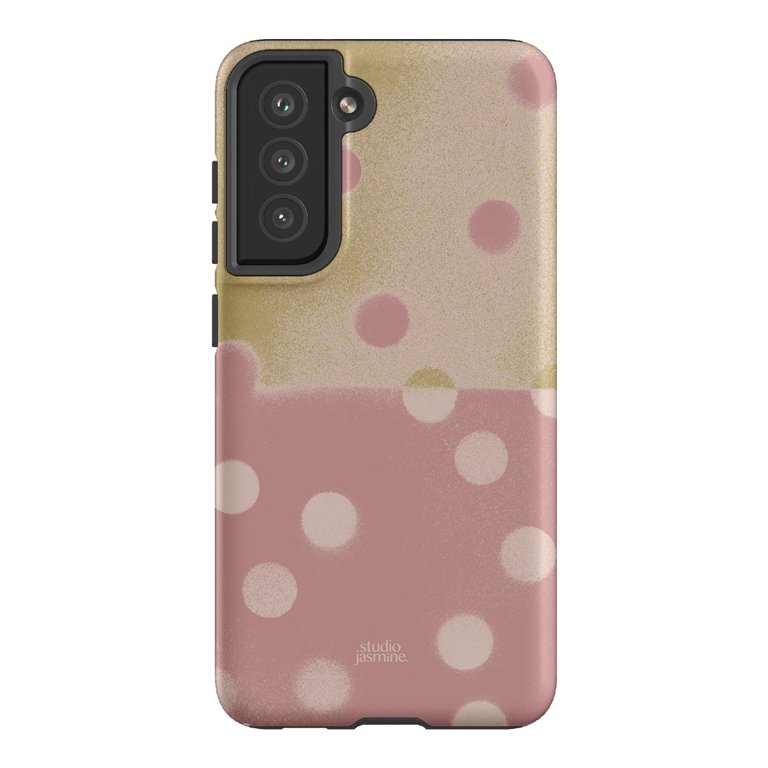 Strawberry Polka Dot Printed Phone Cases Samsung Galaxy S21 FE / Armoured by Jasmine Dowling - The Dairy