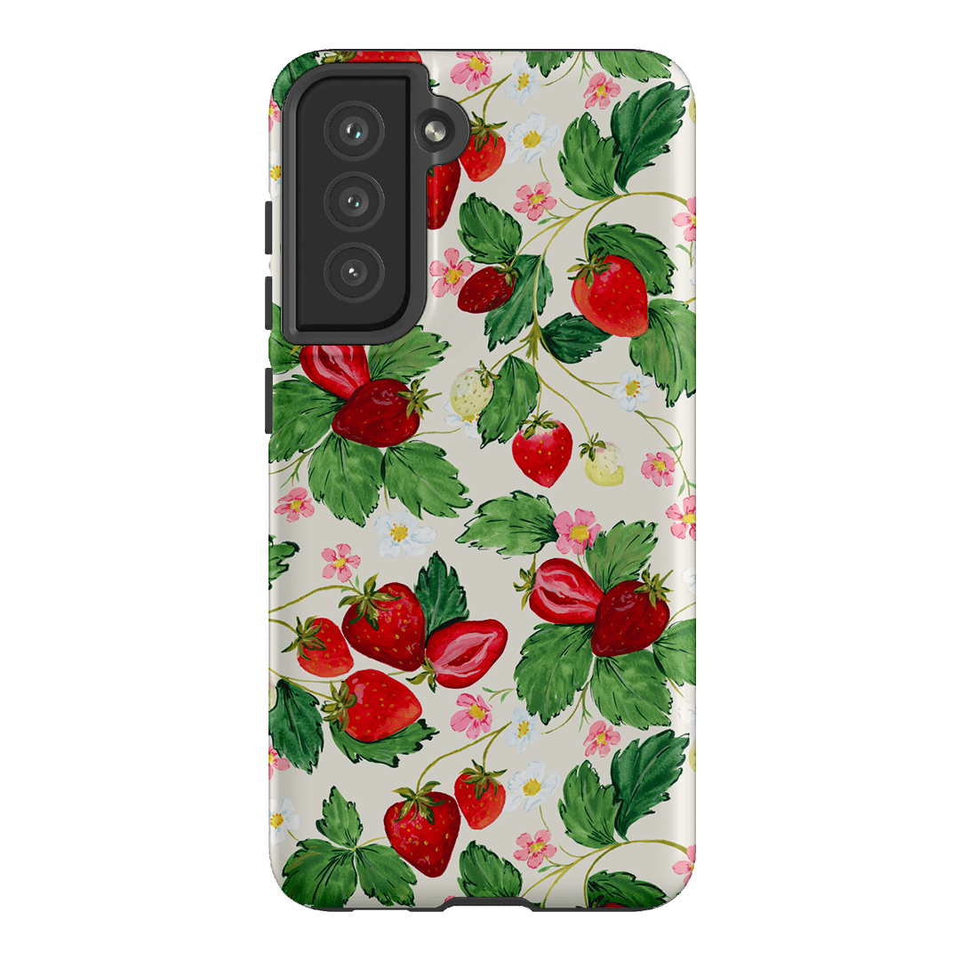 Strawberry Patch Printed Phone Cases Samsung Galaxy S21 FE / Armoured by Ellie Mae - The Dairy