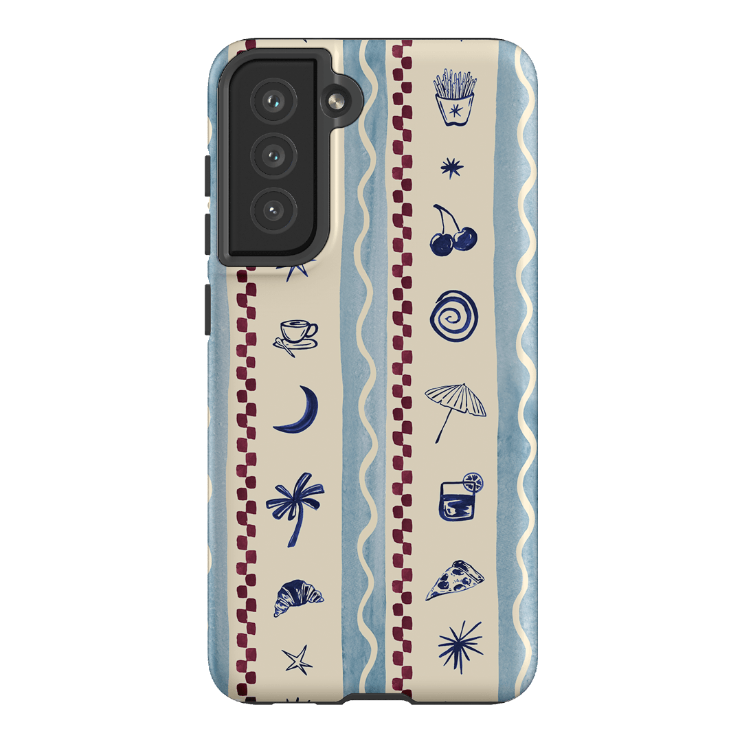 Summer Snacks Blue Printed Phone Cases Samsung Galaxy S21 FE / Armoured by Charlie Taylor - The Dairy