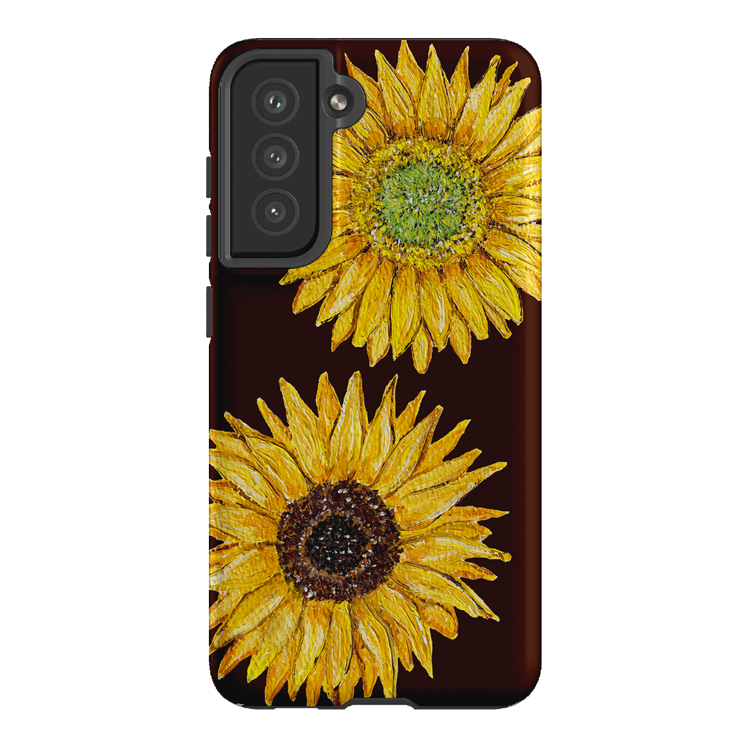 Sunflower Brown Printed Phone Cases Samsung Galaxy S21 FE / Armoured by BG. Studio - The Dairy