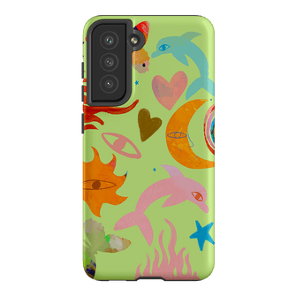 Tattoos Green Printed Phone Cases Samsung Galaxy S21 FE / Armoured by Kate Eliza - The Dairy