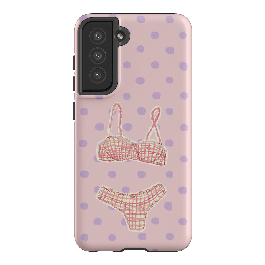 Vintage Gingham Printed Phone Cases Samsung Galaxy S21 FE / Armoured by Kayla Carr - The Dairy
