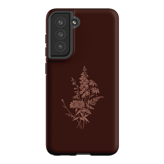 Wildflowers Mocha Printed Phone Cases Samsung Galaxy S21 FE / Armoured by Typoflora - The Dairy