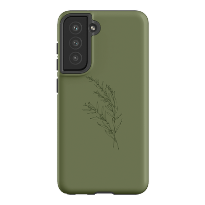 Khaki Wattle Printed Phone Cases Samsung Galaxy S21 FE / Armoured by Typoflora - The Dairy