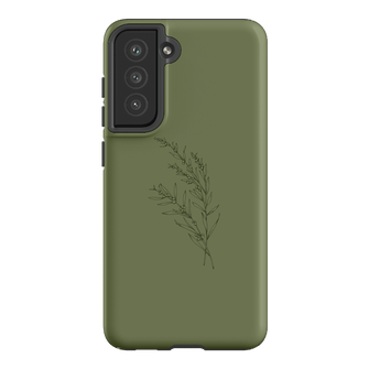 Khaki Wattle Printed Phone Cases Samsung Galaxy S21 FE / Armoured by Typoflora - The Dairy