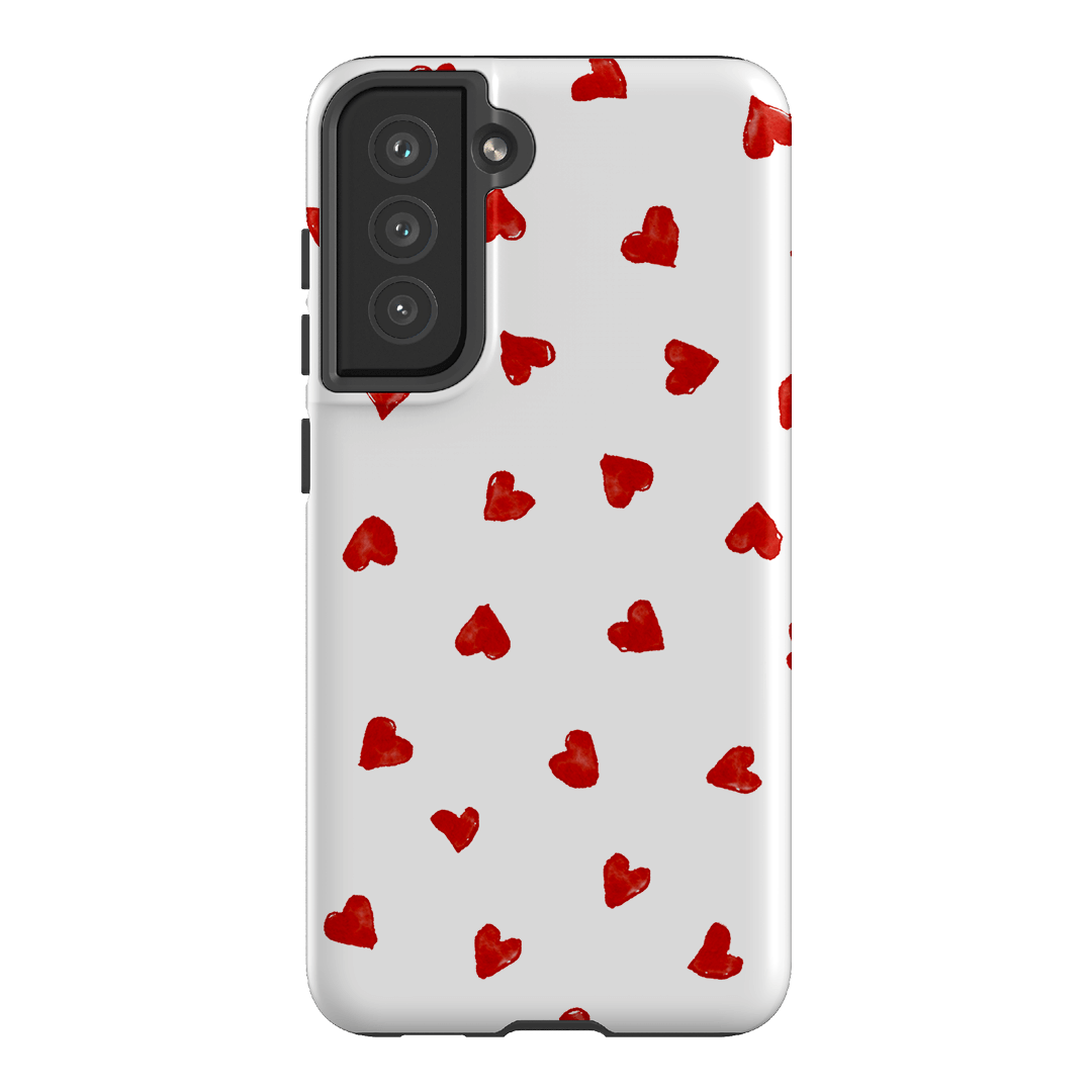 Love Hearts Printed Phone Cases Samsung Galaxy S21 FE / Armoured by Oak Meadow - The Dairy