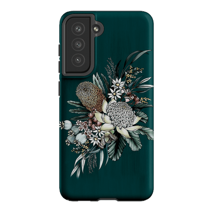 Teal Native Printed Phone Cases Samsung Galaxy S21 FE / Armoured by Typoflora - The Dairy