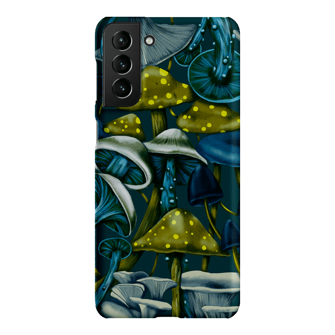 Shrooms Blue Printed Phone Cases Samsung Galaxy S21 Plus / Snap by Kelly Thompson - The Dairy