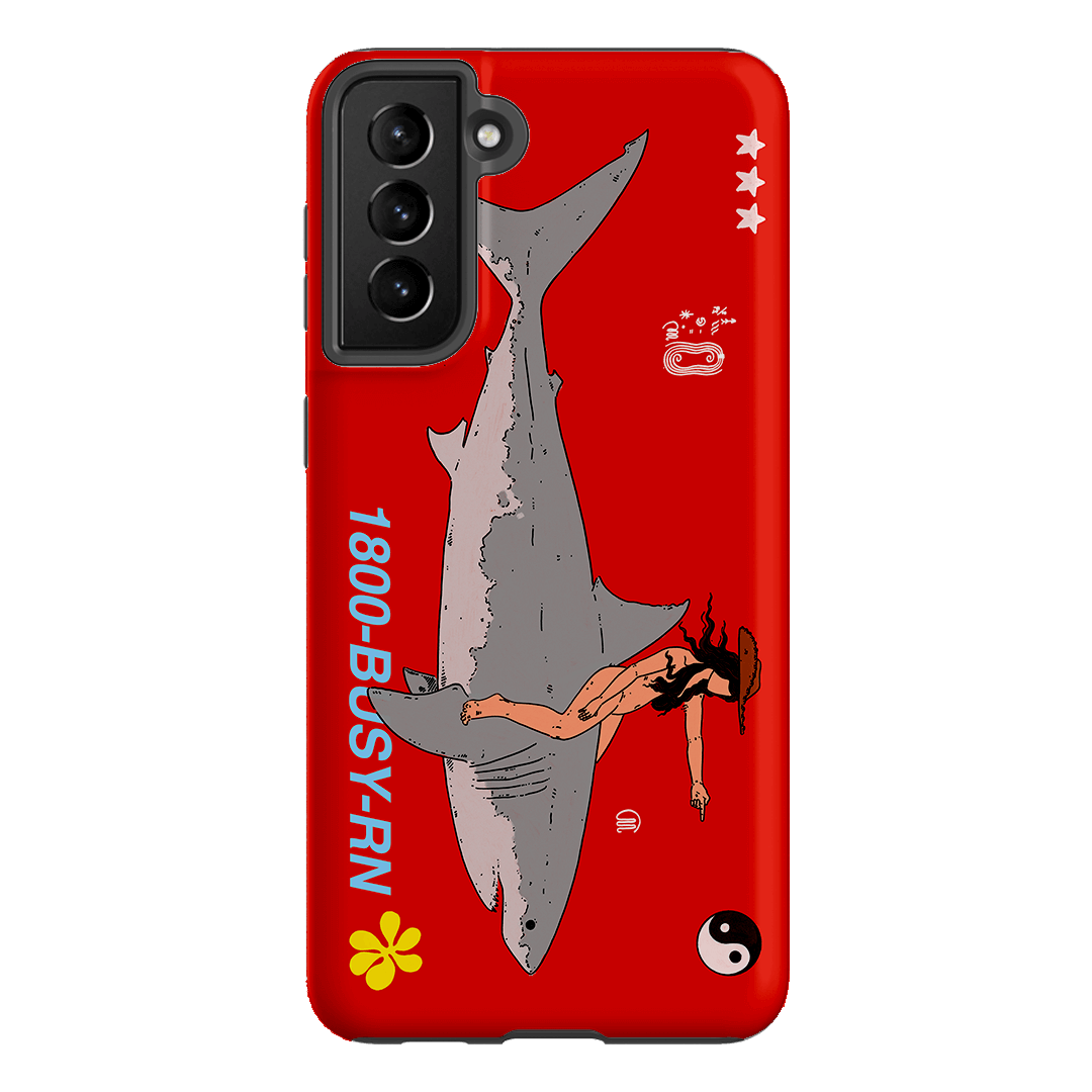 1800-Busy Rn in Red Printed Phone Cases Samsung Galaxy S21 Plus / Armoured by Easty Beasty - The Dairy