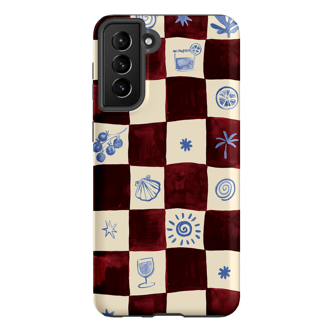 Afternoon Mezze Maroon Printed Phone Cases Samsung Galaxy S21 Plus / Armoured by Charlie Taylor - The Dairy