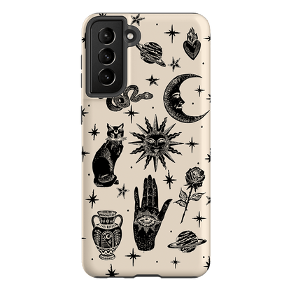 Astro Flash Beige Printed Phone Cases Samsung Galaxy S21 Plus / Armoured by Veronica Tucker - The Dairy