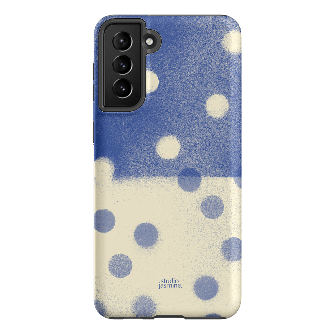 Bleu Polka Dot Printed Phone Cases Samsung Galaxy S21 Plus / Armoured by Jasmine Dowling - The Dairy