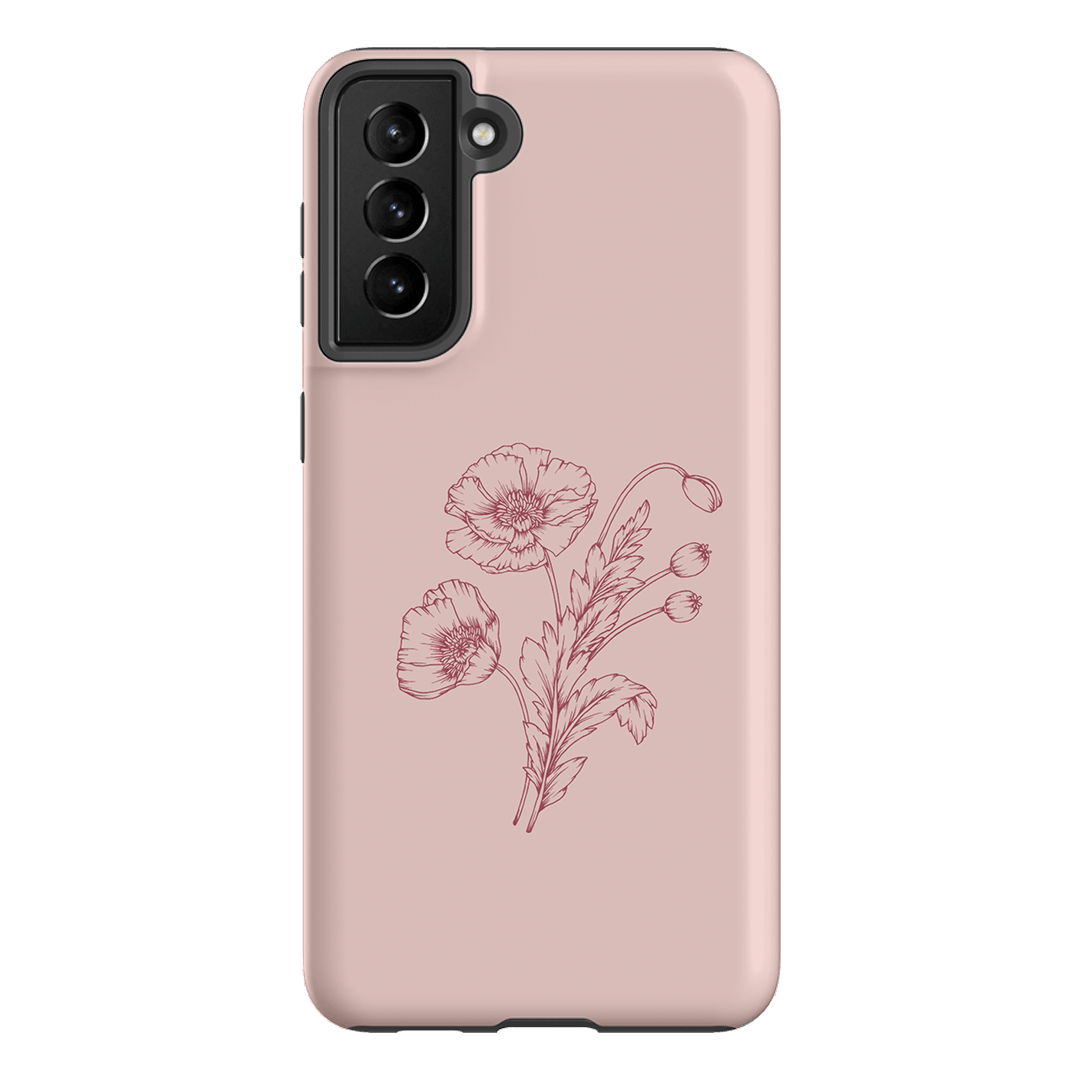 Blush Poppies Printed Phone Cases Samsung Galaxy S21 Plus / Armoured by Typoflora - The Dairy