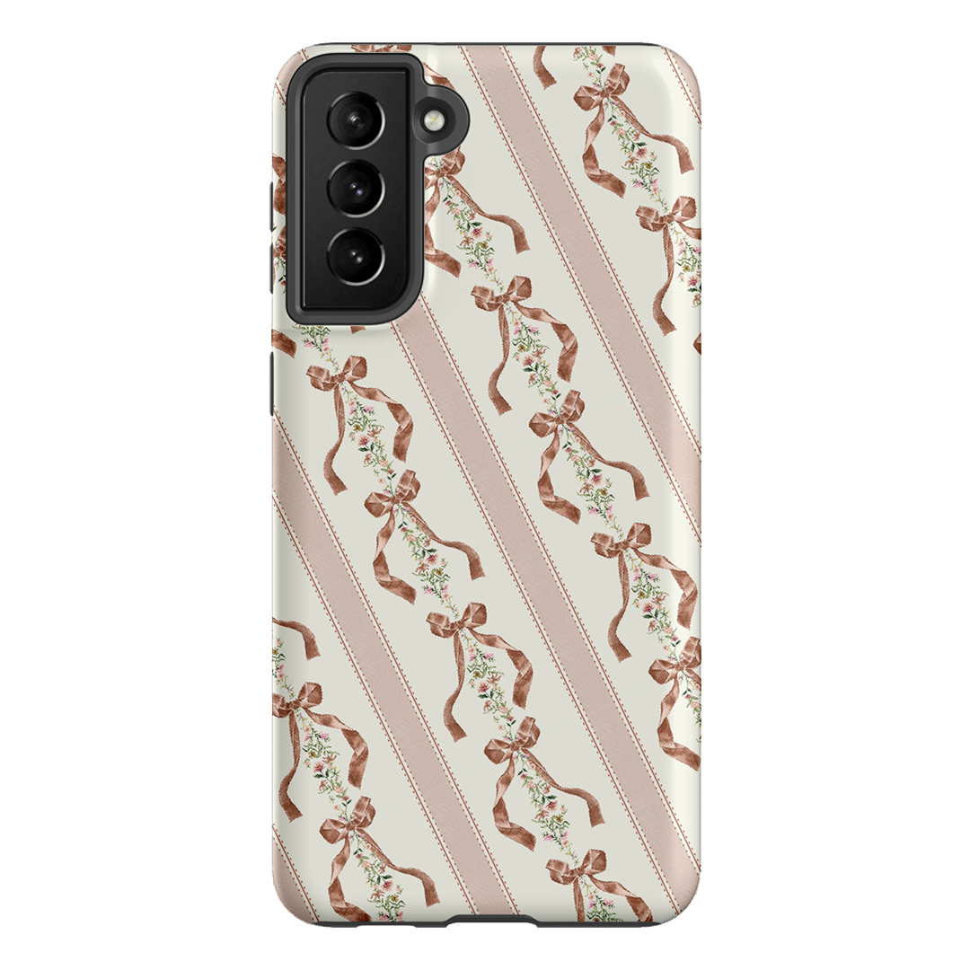 Bow Stripe Printed Phone Cases Samsung Galaxy S21 Plus / Armoured by Veronica Tucker - The Dairy