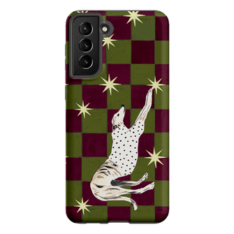 Check Greyhound Green Printed Phone Cases Samsung Galaxy S21 Plus / Armoured by Lisa Hu - The Dairy