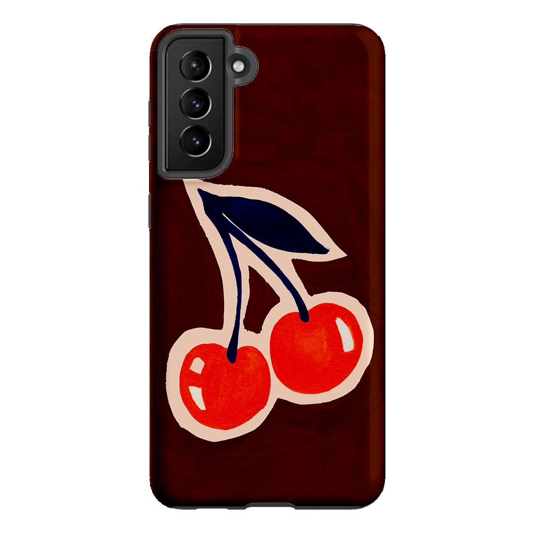 Cherries Printed Phone Cases Samsung Galaxy S21 Plus / Armoured by Studio Bon - The Dairy