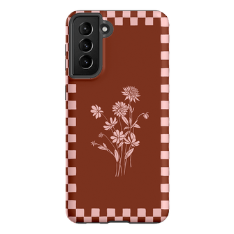 Dahlia Check Printed Phone Cases Samsung Galaxy S21 Plus / Armoured by Typoflora - The Dairy
