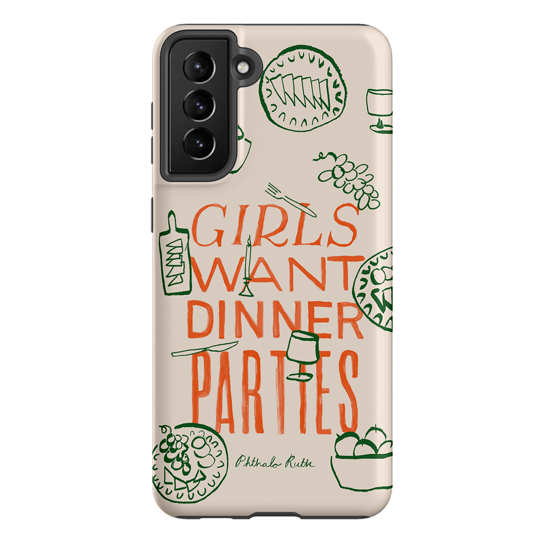 Dinner Parties Printed Phone Cases Samsung Galaxy S21 Plus / Armoured by Phthalo Ruth - The Dairy