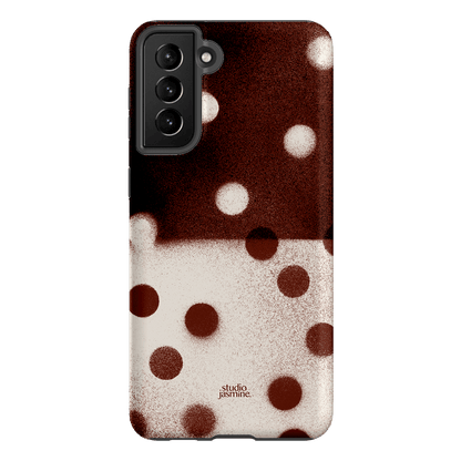 Espresso Polka Dot Printed Phone Cases Samsung Galaxy S21 Plus / Armoured by Jasmine Dowling - The Dairy