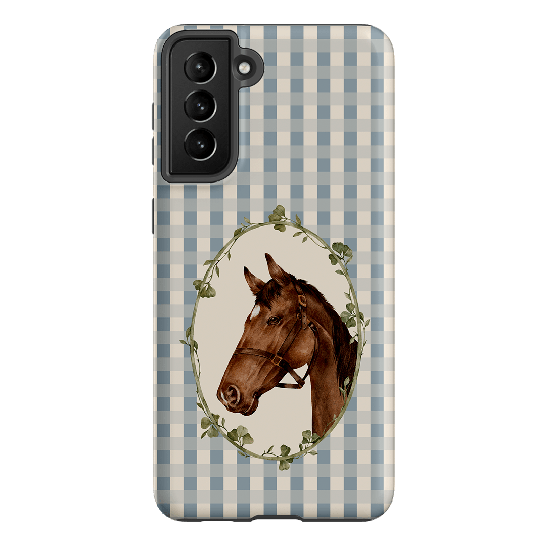 Gingham Horse Printed Phone Cases Samsung Galaxy S21 Plus / Armoured by Kasiags Art - The Dairy