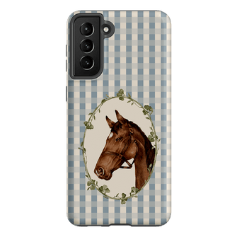 Gingham Horse Printed Phone Cases Samsung Galaxy S21 Plus / Armoured by Kasiags Art - The Dairy