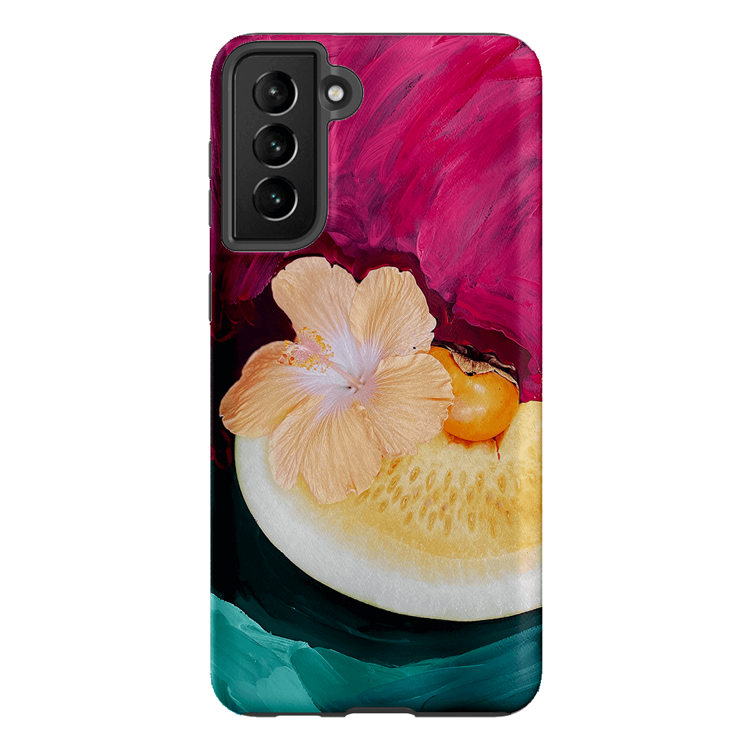 Hibiscus Melon Printed Phone Cases Samsung Galaxy S21 Plus / Armoured by Nicole Nelius - The Dairy