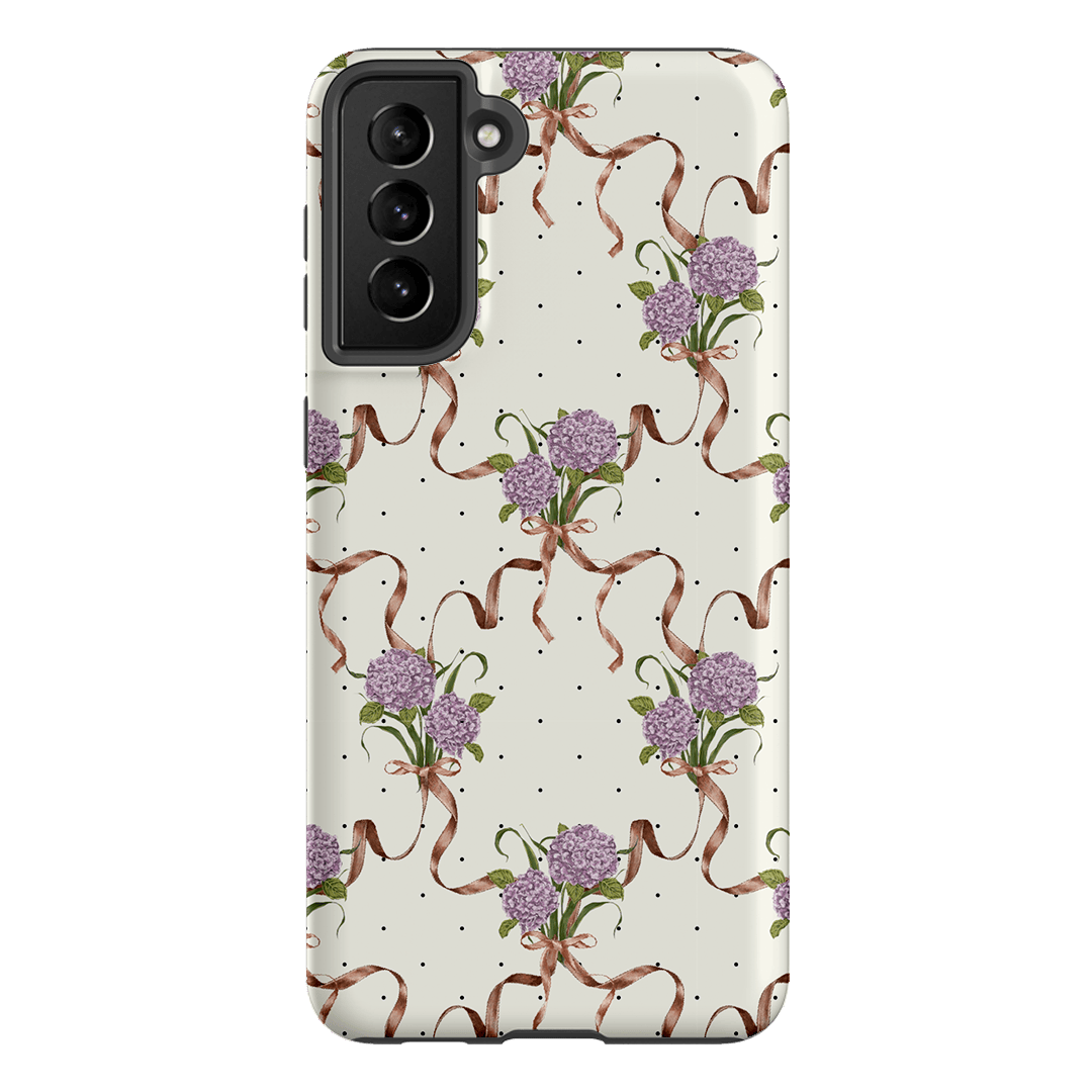 Hydrangea Ribbon Printed Phone Cases Samsung Galaxy S21 Plus / Armoured by Veronica Tucker - The Dairy