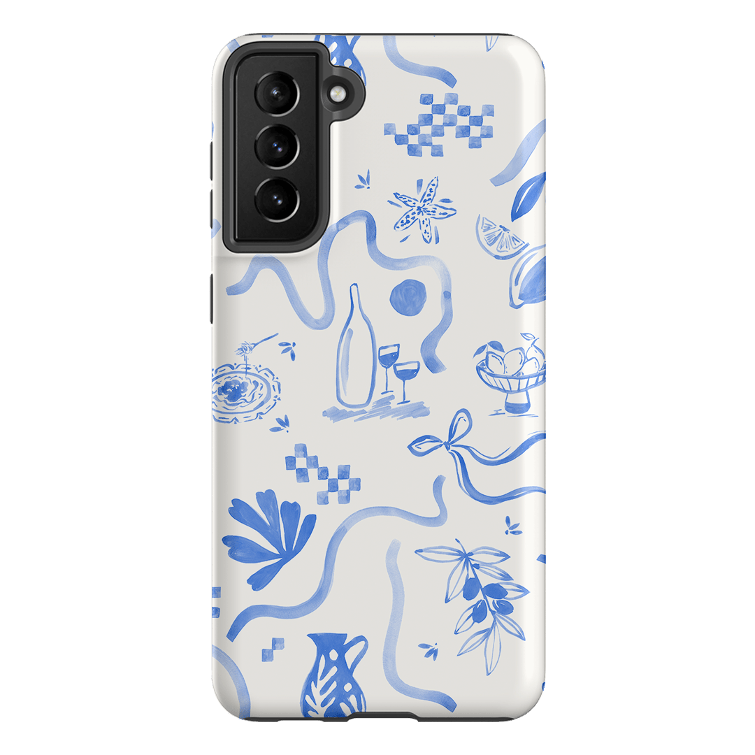 Mediterranean Wave Printed Phone Cases Samsung Galaxy S21 Plus / Armoured by Charlie Taylor - The Dairy