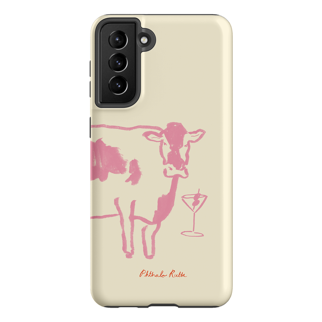 Mootini Pink Printed Phone Cases Samsung Galaxy S21 Plus / Armoured by Phthalo Ruth - The Dairy