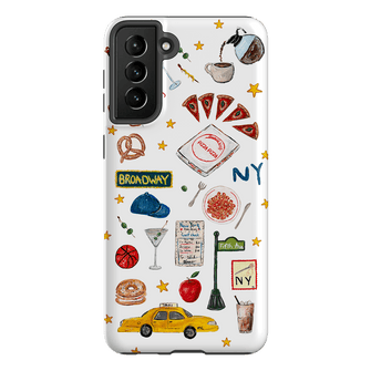 NYC White Printed Phone Cases Samsung Galaxy S21 Plus / Armoured by BG. Studio - The Dairy