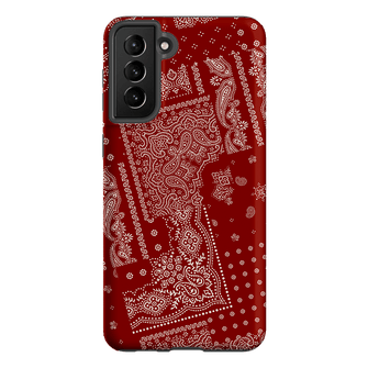 Paisley Crimson Printed Phone Cases Samsung Galaxy S21 Plus / Armoured by The Dairy - The Dairy
