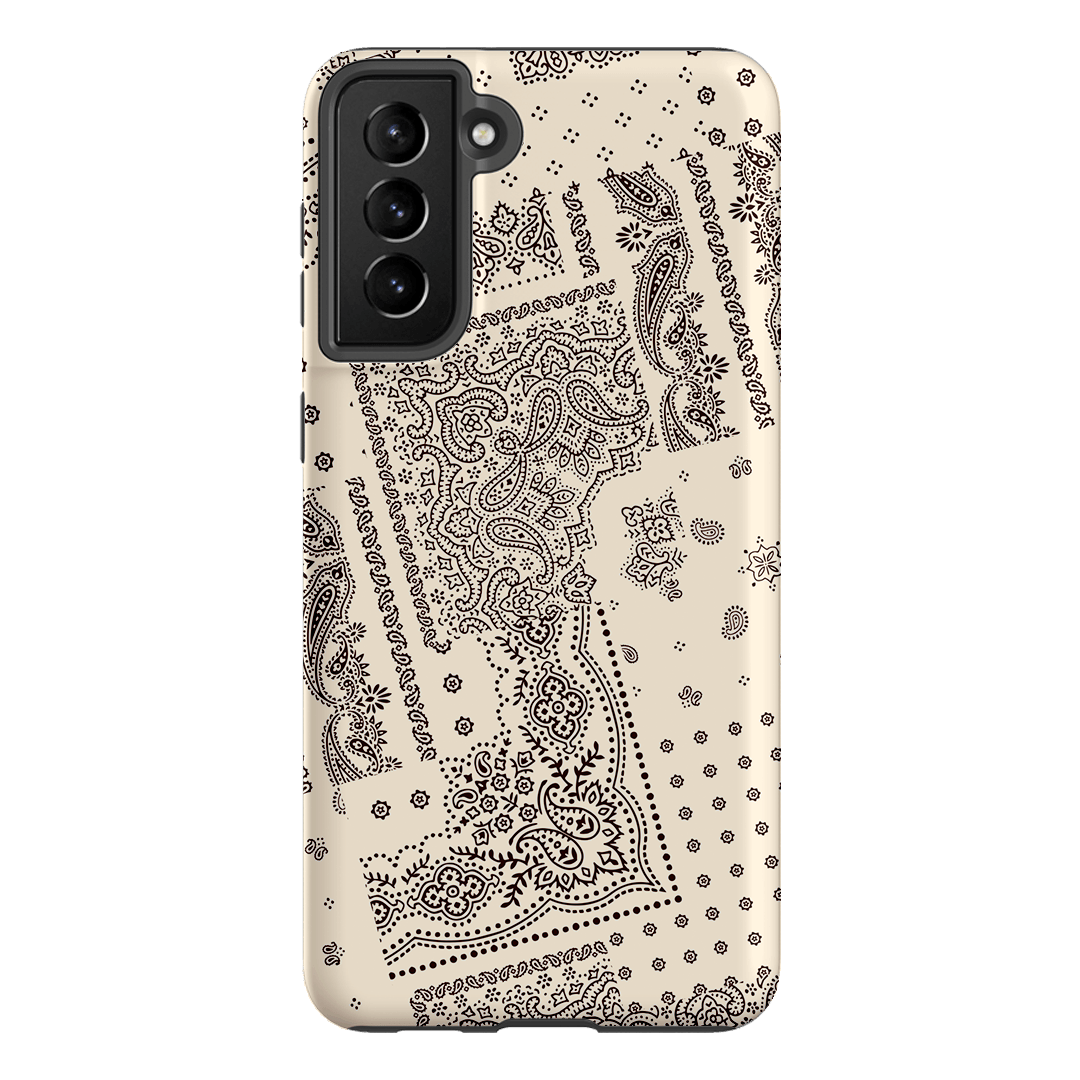Paisley Ecru Printed Phone Cases Samsung Galaxy S21 Plus / Armoured by The Dairy - The Dairy