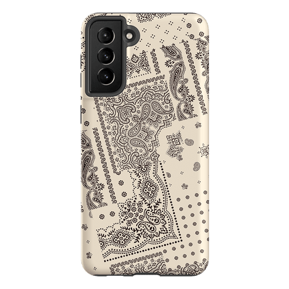 Paisley Ecru Printed Phone Cases Samsung Galaxy S21 Plus / Armoured by The Dairy - The Dairy