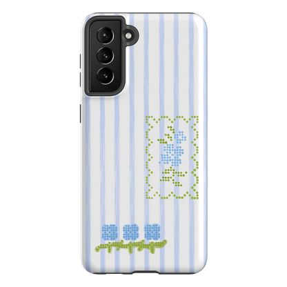 Patchwork Blue Printed Phone Cases Samsung Galaxy S21 Plus / Armoured by Kayla Carr - The Dairy
