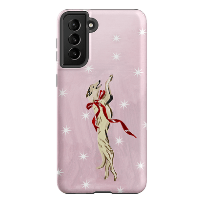 Pink Bow Hound Printed Phone Cases Samsung Galaxy S21 Plus / Armoured by Lisa Hu - The Dairy