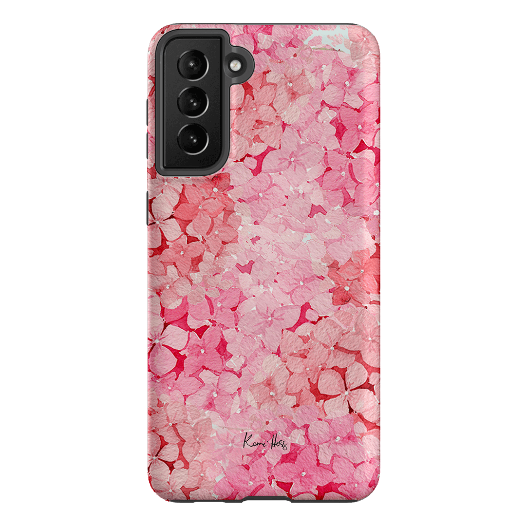 Hydrangea Pink Printed Phone Cases Samsung Galaxy S21 Plus / Armoured by Kerrie Hess - The Dairy