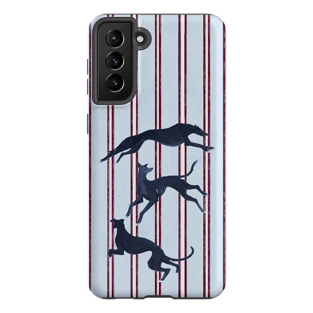 Stripey Hounds Printed Phone Cases Samsung Galaxy S21 Plus / Armoured by Lisa Hu - The Dairy