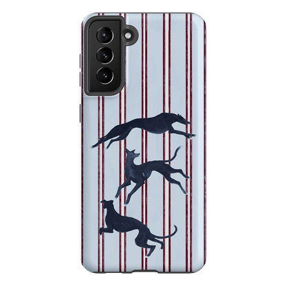 Stripey Hounds Printed Phone Cases Samsung Galaxy S21 Plus / Armoured by Lisa Hu - The Dairy