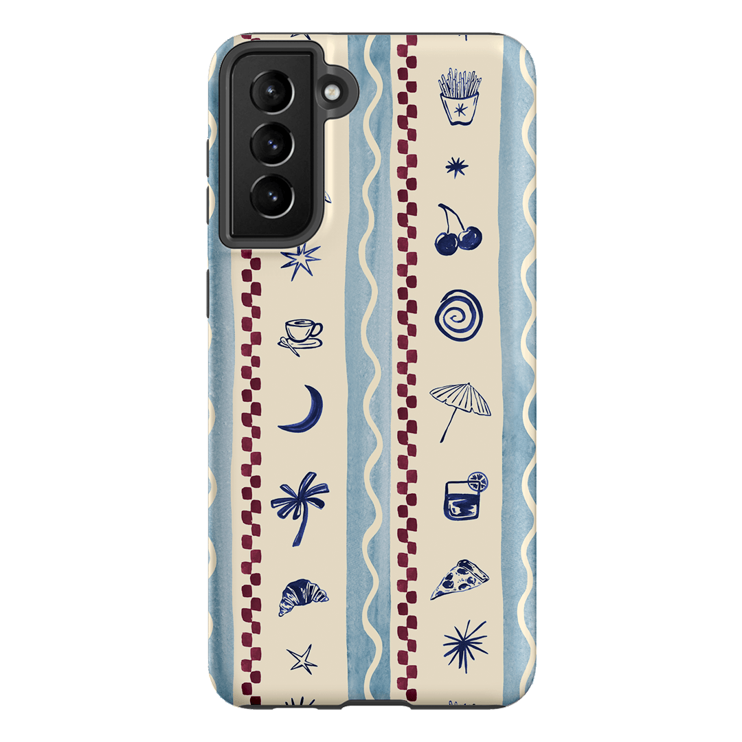 Summer Snacks Blue Printed Phone Cases Samsung Galaxy S21 Plus / Armoured by Charlie Taylor - The Dairy