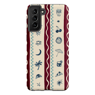 Summer Snacks Burgundy Printed Phone Cases Samsung Galaxy S21 Plus / Armoured by Charlie Taylor - The Dairy