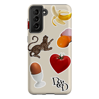 Sunday Stickers Cream Printed Phone Cases Samsung Galaxy S21 Plus / Armoured by Desmond & Dempsey - The Dairy