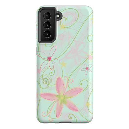Swirl Blue Printed Phone Cases Samsung Galaxy S21 Plus / Armoured by Kayla Carr - The Dairy