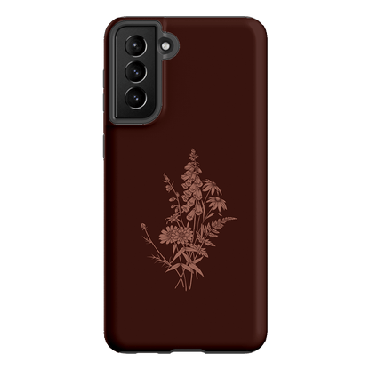 Wildflowers Mocha Printed Phone Cases Samsung Galaxy S21 Plus / Armoured by Typoflora - The Dairy