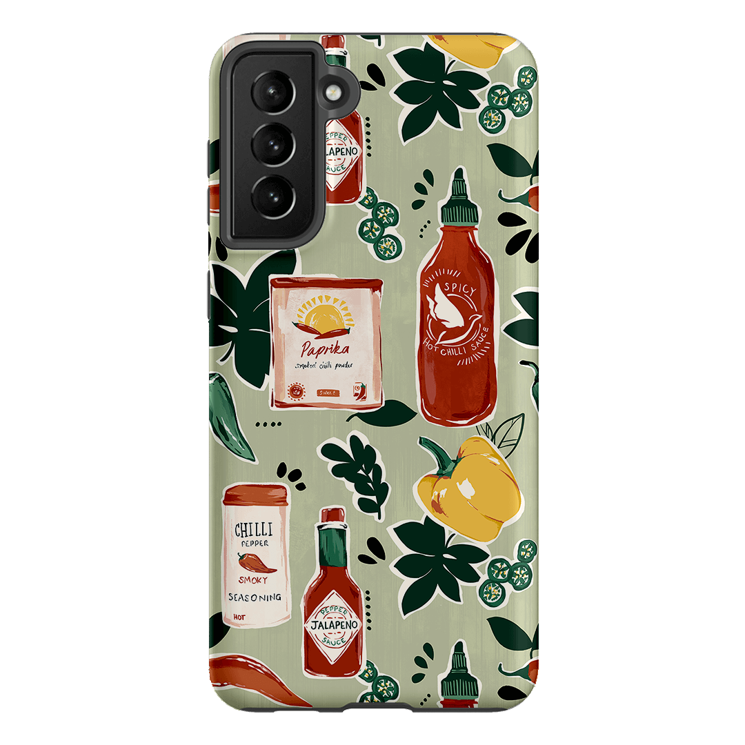 Chilli Pepper Printed Phone Cases Samsung Galaxy S21 Plus / Armoured by Charlie Taylor - The Dairy