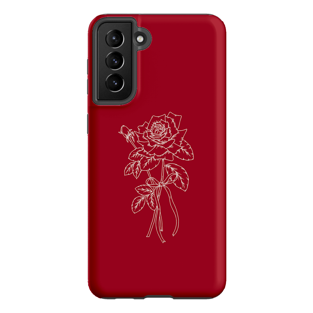 Red Rose Printed Phone Cases Samsung Galaxy S21 Plus / Armoured by Typoflora - The Dairy